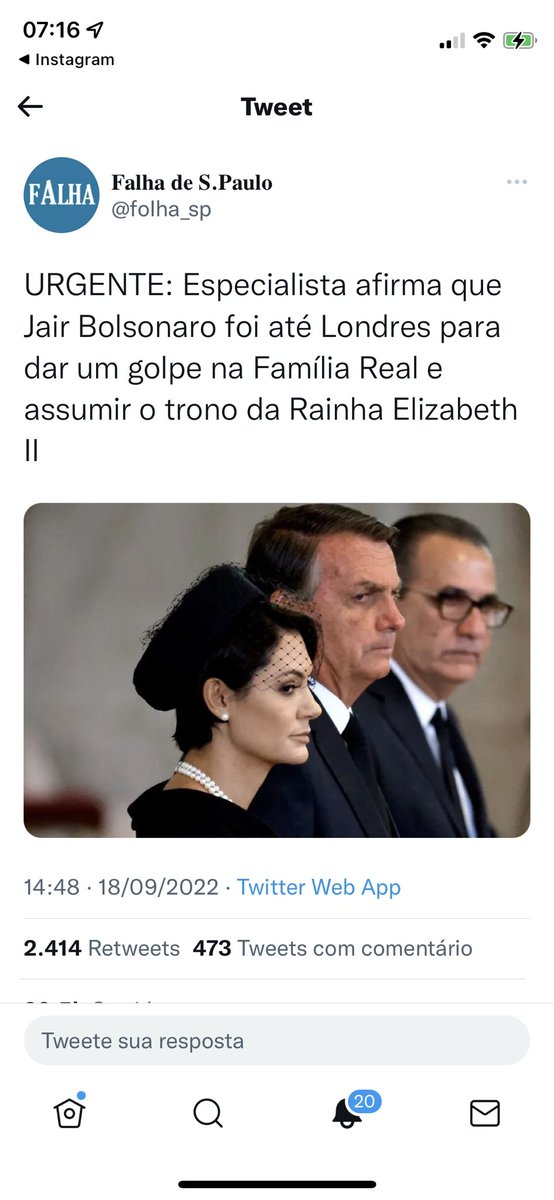 Pamelovis's tweet photo. Acordei com essa notícia.
E tô custando acreditar numa notícia desse tipo…uma coisa é ser contra x ou Y agora fazer piada desse nível..
#folha #golpe #vergonha #jornalismo #naotoacreditando https://t.co/45u5UqA3mK