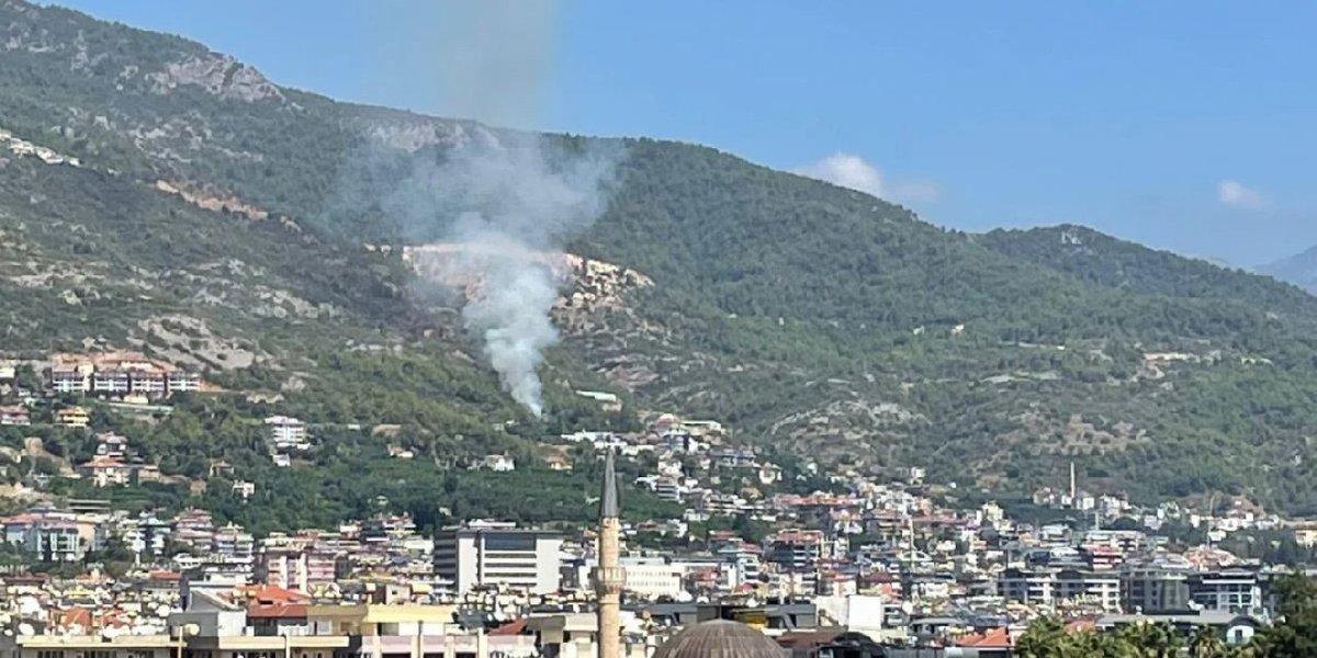Antalya'nın Alanya ilçesinde, yerleşim yerlerine yakın ormanlık alanda yangın çıktı.