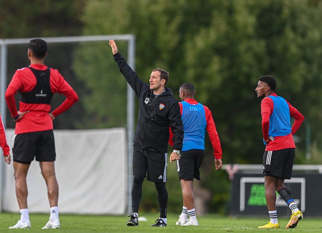 AGCFF_EN's tweet photo. The UAE 🇦🇪 national team @UAEFNT underwent their first training session at their camp in Austria, ahead of a friendly against Paraguay 🇵🇾 on Friday  

https://t.co/jMV9o312ew