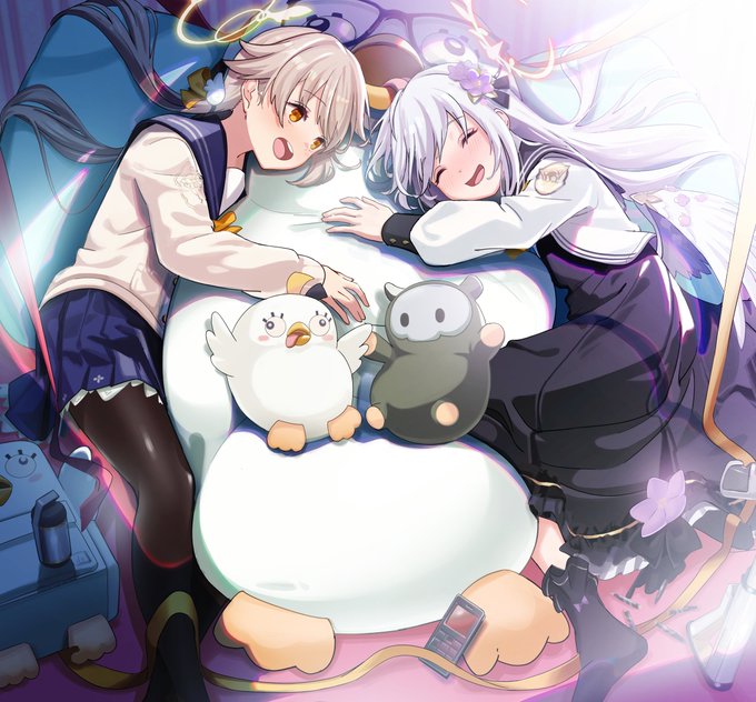 ヒフミさんとアズサちゃんダッ→イ↓スキ↓ス→キ↑  #ブルアカ 