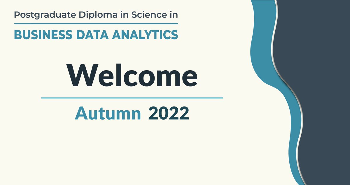 HiberniaCollege's tweet photo. A very warm welcome to our new students! Wishing you all the very best of luck as you embark on your PG Dip (Science) in Business Data Analytics journey. Enjoy it all! #DataAnalytics #Course #College #HiberniaCollege #Study #Data #Analytics #Programme #PostGrad #PostGraduate https://t.co/y2FgelsWQd