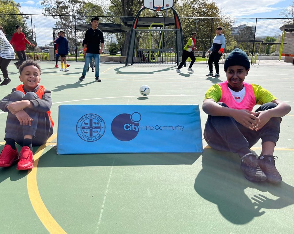CITCMelbourne's tweet photo. Great day with @greaterdandy school holiday program..Lots of smiling faces! ⚽️ https://t.co/QEeCug1grq