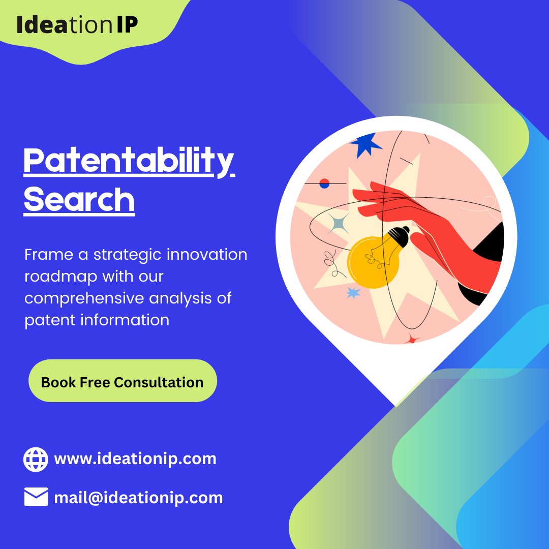 IdeationI's tweet photo. Frame a strategic innovation roadmap with our comprehensive analysis of patent information.
.
.
Patentability Search.
https://t.co/9Quw2sjEnx
.
.
#patentabilitySearchIndia #patent #patentsearch #patentsearchIndia #patentlaw #patentanalytics #patent #patentability https://t.co/tp9CucrfuC