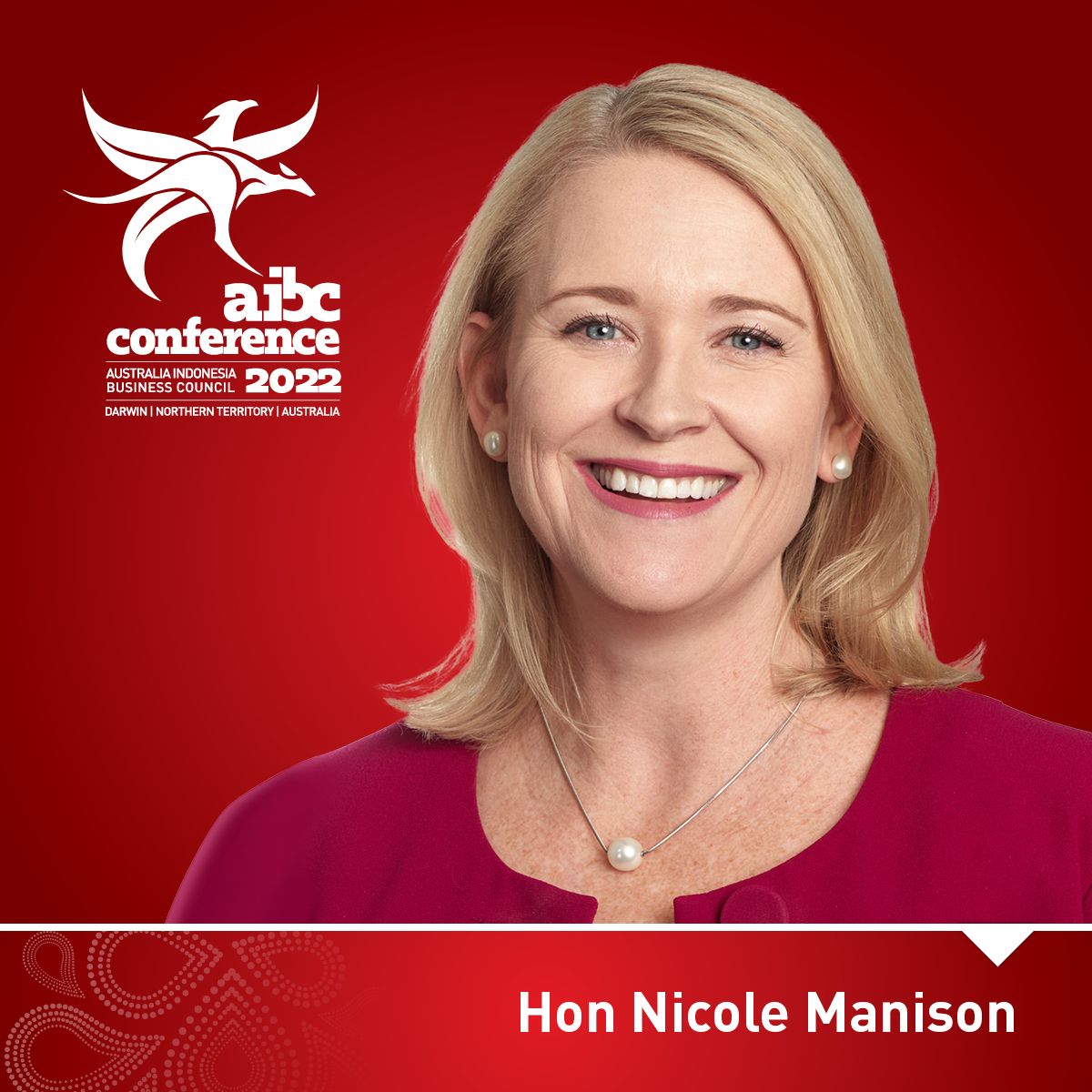 🇦🇺🇮🇩 Introducing AIBC National Conference (AIBC22) Special Guest, The Hon Nicole Manison MLA, Deputy Chief Minister for The Northern Territory 🇦🇺🇮🇩 Full Conference details &amp; registrations at aibc.eventsair.com/aibc-national-…<a href="/Austrade/">Austrade</a>
<a href="/DFAT_TradeTalk/">DFAT Trade Talk 🇦🇺</a> <a href="/IIPCsydney/">IIPC Sydney</a> #aibc22