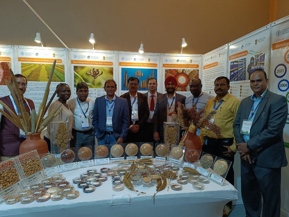 Pleasure to be at the 9th Governing Body meeting of #ITPGRFA @FAO @planttreaty, hosted by the Govt of India, in #NewDelhi. If you are there, visit @ICRISAT stalls to understand the role of gene banks in safeguarding genetic resources for #food and #nutrition security. @CropTrust