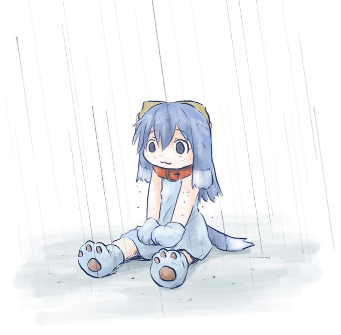 休憩。豚バラ丼。断続的に激しい雨。 