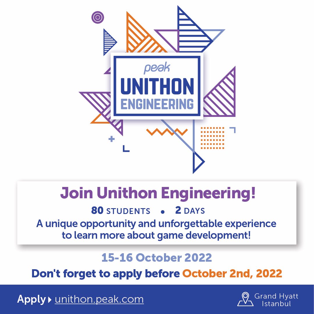 BilkentIEEE's tweet photo. Sen de kod geliştirmek ve casual puzzle oyun dünyasını yakından tanımak istiyorsan Peak Unithon Engineering’e hemen başvur! 👉 https://t.co/NTbaqVmcMo https://t.co/g0jZrAZUJb