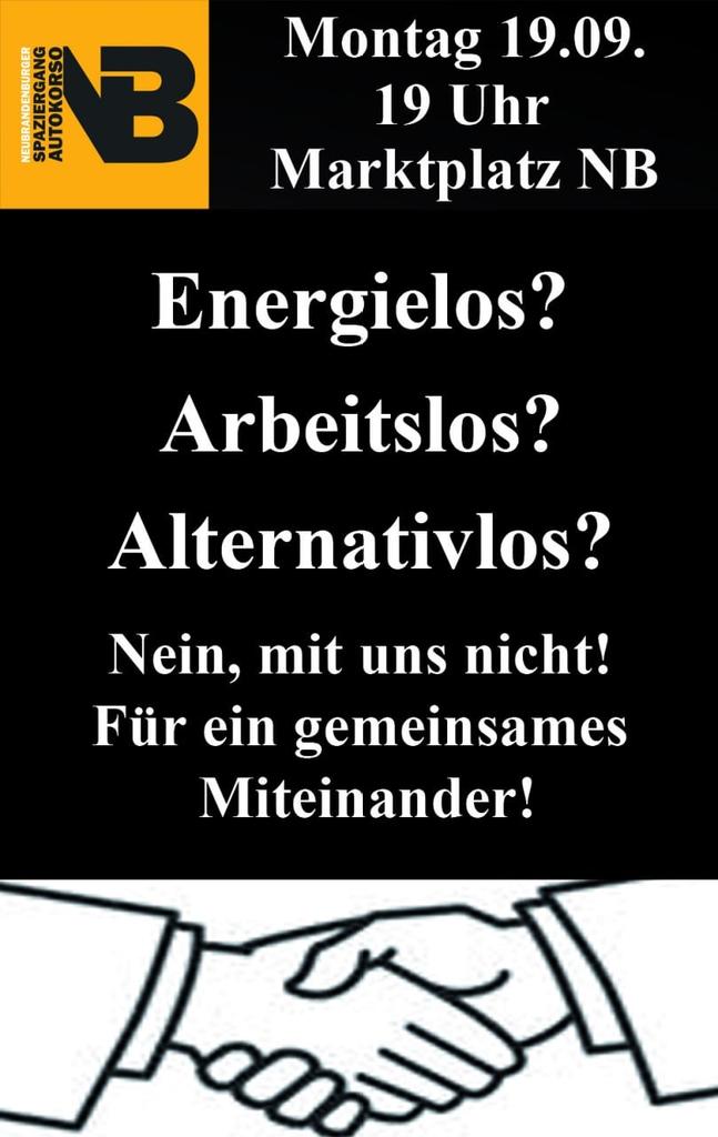 webaxvita's tweet photo. @rebew_lexa #Neubrandenburg #MV
#Mo1909
19.09.2022
Treff: 18:30 Uhr - Marktplatz
Start: 19:00 Uhr - Marktplatz
Raus auf die Straßen https://t.co/hTgUEiOlZu