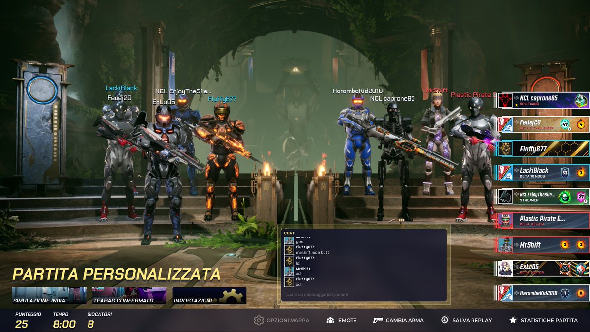 SilenceTwitch's tweet photo. When you set a custom server of 8 slots, but you get a 9th player in lobby and playing in match ๐
Next pic coming!
@Splitgate @Teacher_Drift @NOCTRL_ESPORTS @1047Games
#Splitgate #bug #splitfun #customs #smallstreamers #splitgateItalia #NCL #streamer #progamer #portals #F2P https://t.co/bLqjt8FYmI