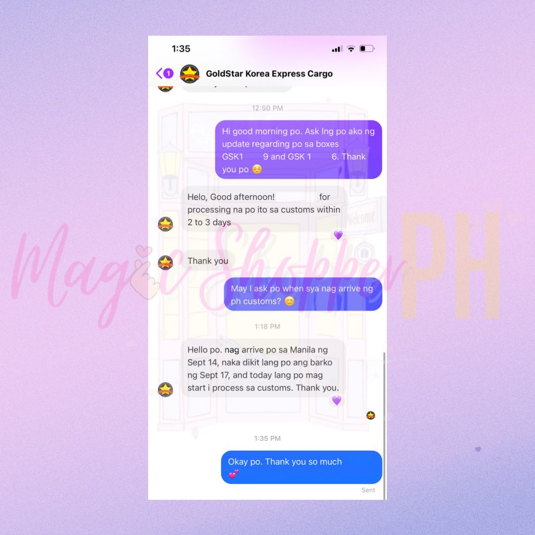 MagicShopperPH_'s tweet photo. #MagicShopperPH_updates

Hello!!!

Here’s a short update regarding boxes #MSPH22_Box3 and #MSPH22_Box4. Nag-arrive na po sya ng manila last Sept 14. 🥰 For processing na po and then hopefully within this week po sya mag-arrive ng ph address 🫶🏼

Konting hintay nalang po 💕 https://t.co/lr4Y7IpDht