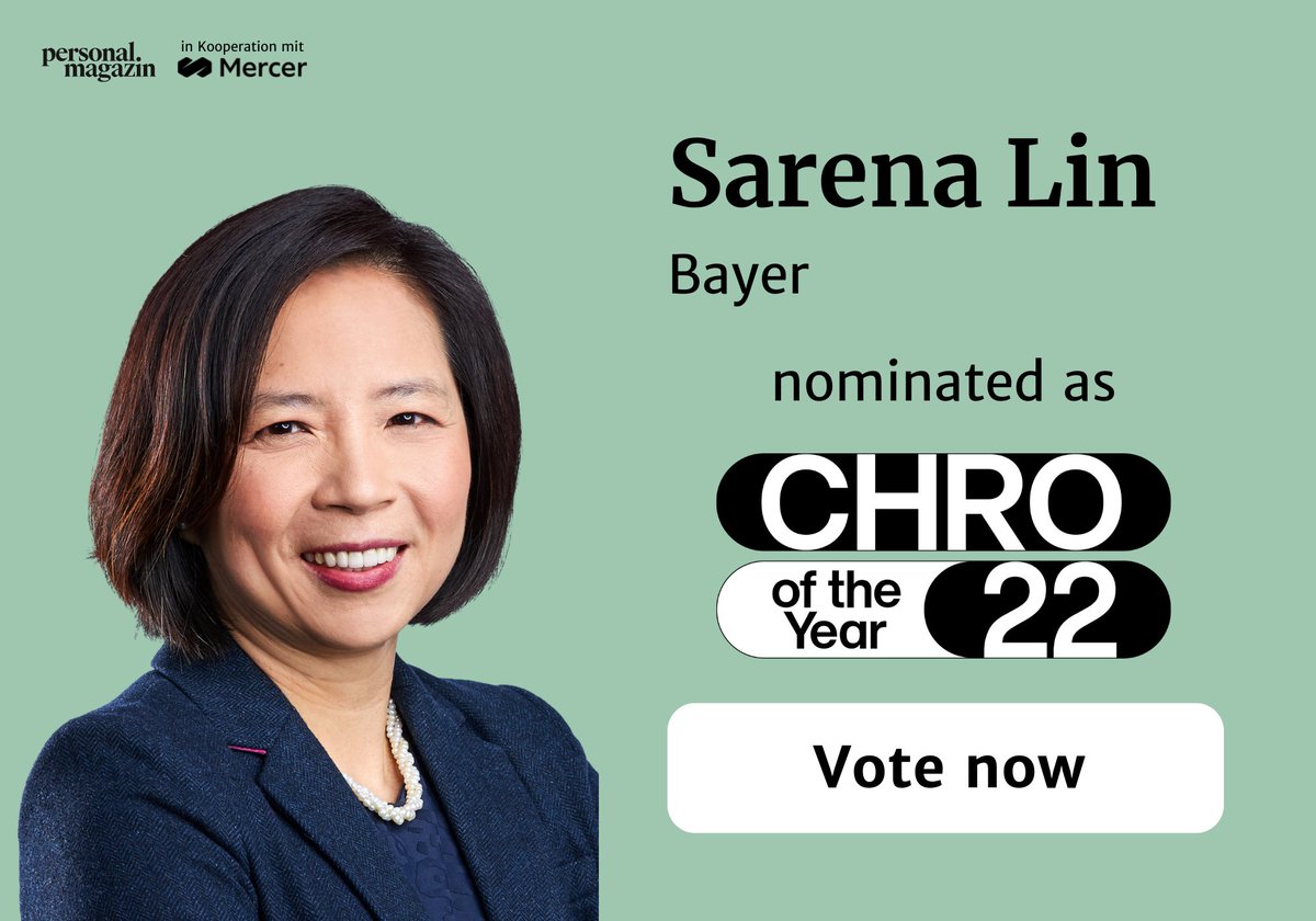I am very honored that <a href="/Personalmagazin/">personalmagazin</a> has nominated me for the CHRO of the Year 2022. From today until September 30, everyone can vote for the nominated candidates here:
netigate.se/a/s.aspx?s=108…