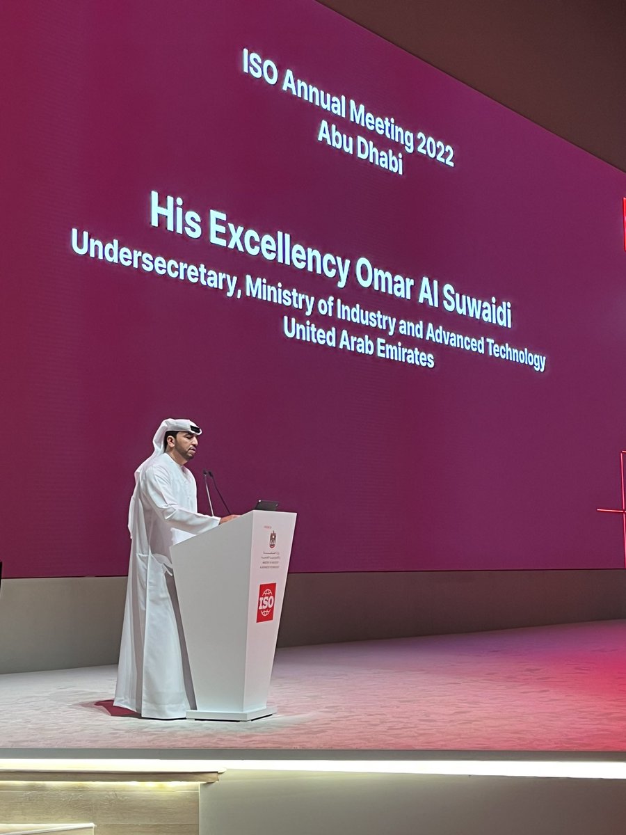 His Excellency Omar Al Suwaidi kicks off the #ISOannualmeeting welcoming participants and highlighting the importance of collaboration.