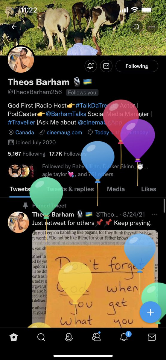 OdsRasheed's tweet photo. today we celebrate another bro, the only motivational speaker i know and sb changing lives with his podcast #barhamTalks , man wth a golden heart
cheers to more life and blessings @TheosBarham256 https://t.co/2HZRbgGJfP