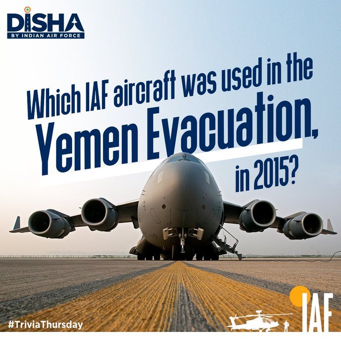 pibchennai's tweet photo. Let’s test your knowledge about the Indian Air Force. Drop your answer in the comment section!

To know &amp; join the Indian Air Force, please visit: https://t.co/I3YtgG6FNI

#DISHAbyIndianAirForce #IAF #IndianAirForce #TriviaThursday #IAFFacts

@IAF_MCC @MIB_India @PIB_India https://t.co/UATAotMPhy