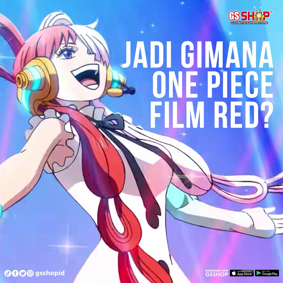 Siapa disini yang udah nonton One Piece Film Red? Coba deh kasih review kalian buat film satu ini dikolom komentar dibawah ya...

#Gamerssuperstore #GSSHOPID #gaming #gamer #games #gamernews #gamingnews #gamenews #onepiece #opred #onepiecered #nakama #anime
