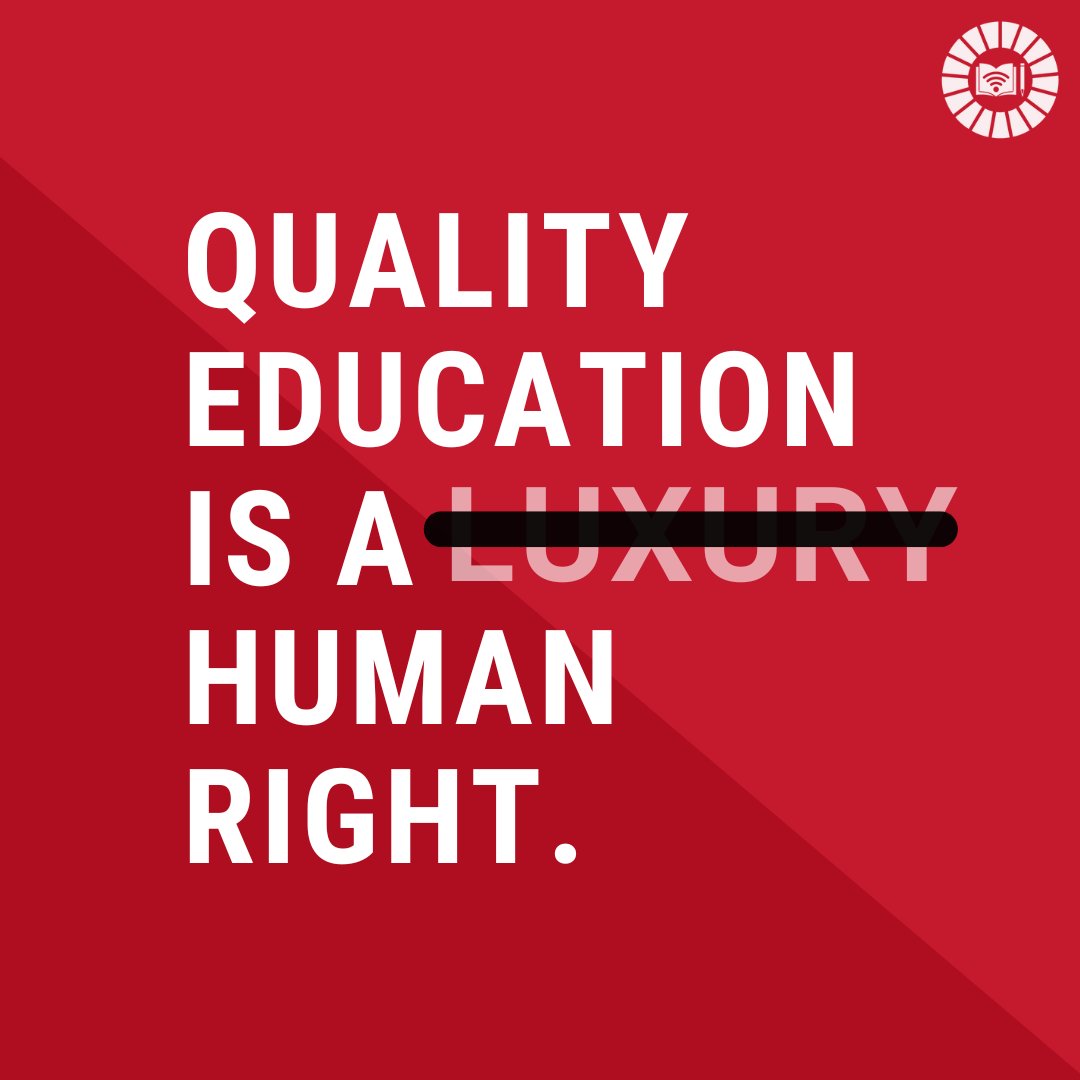 Education is a #HumanRight, not a privilege.

Yet in many cases, public spending on education is not enough – making quality education a luxury.

All countries must fund education!

Let’s make this happen at the Leaders #TransformingEducation Summit today!
un.org/en/transformin…
