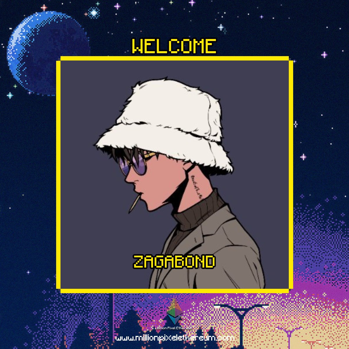 We are thrilled to welcome @ZAGABOND on Million Pixel Ethereum wall ✨

He is a co-founder of one of the most successful #NFT projects on #ETH 👉 <a href="/AzukiOfficial/">Azuki</a> 

@ZAGABOND now your name is engraved in the history of #Ethereum forever! 

#Azuki #EthereumNFTs #cryptocurrency #NFTs