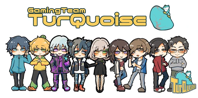 これは自慢なんだけど、私が代表してるチームのメンバー立ち絵やらロゴやら全部自分でやってるんやけど可愛くない?てかメンバーが可愛い是非私のチームも見てくれ… 
