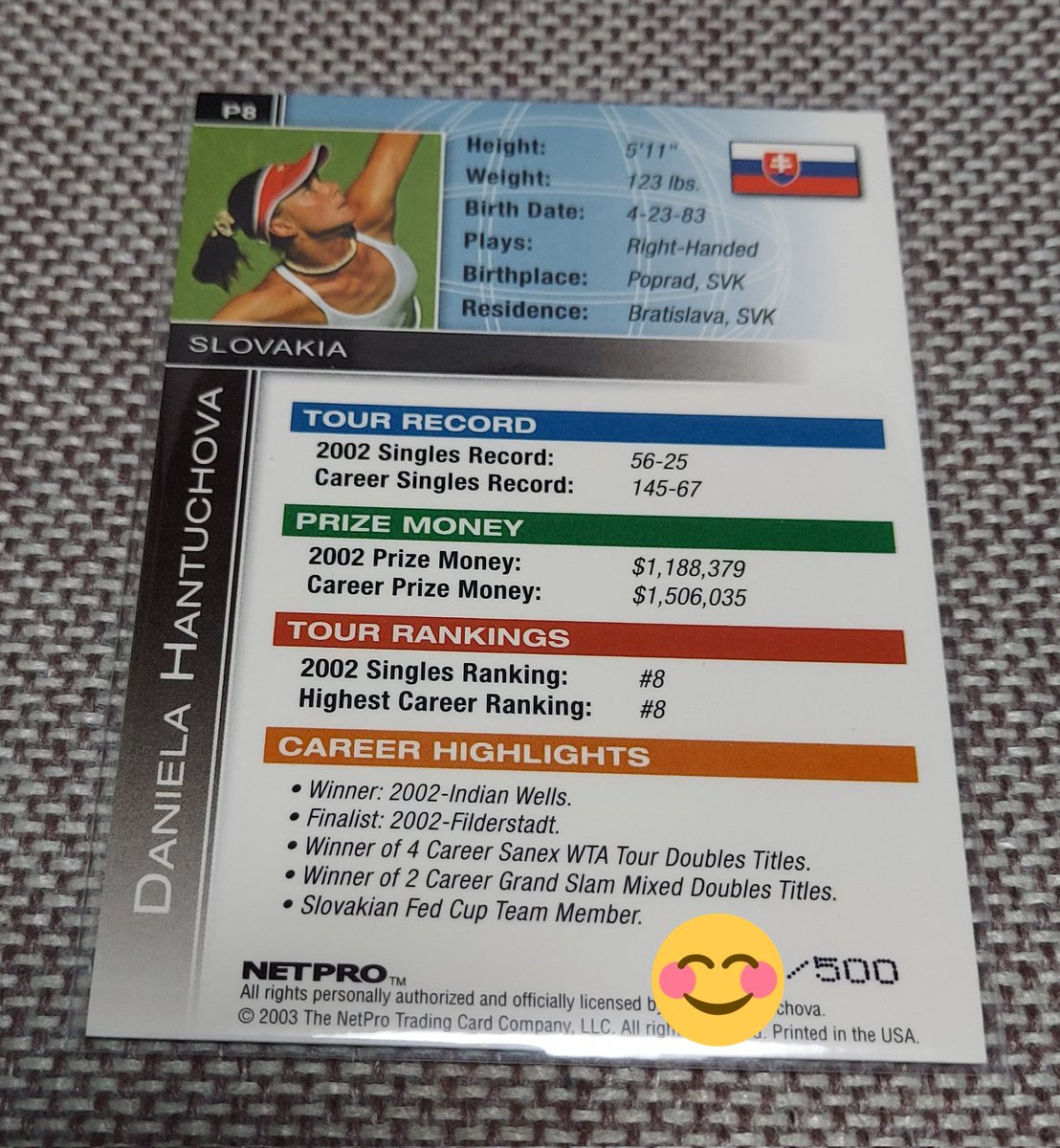 answer2021s's tweet image. ダニエラ・ハンチュコバです🤘
まだテニスカードはカードショップでは見ない頃に下北沢のテニスショップ(リバティクロス)でゲットしました！🐢💨
#NETPRO
#DanielaHantuchova