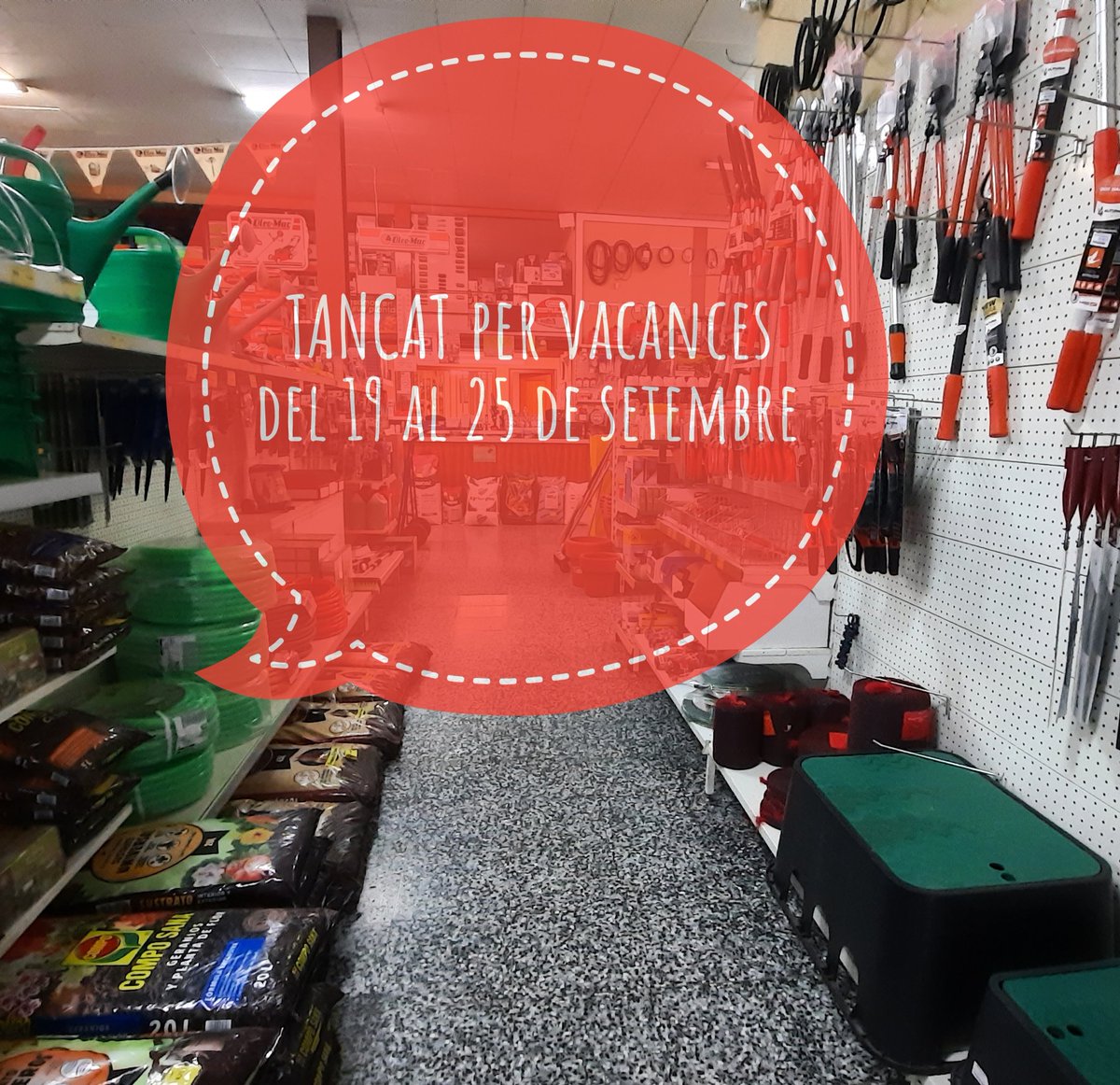 Perafcial's tweet photo. TANCAT!!!
VACANCES del 19 al 25 de setembre.
#peraferrer #figueres #horta #jardí #vacances https://t.co/xFzBq3GdbO
