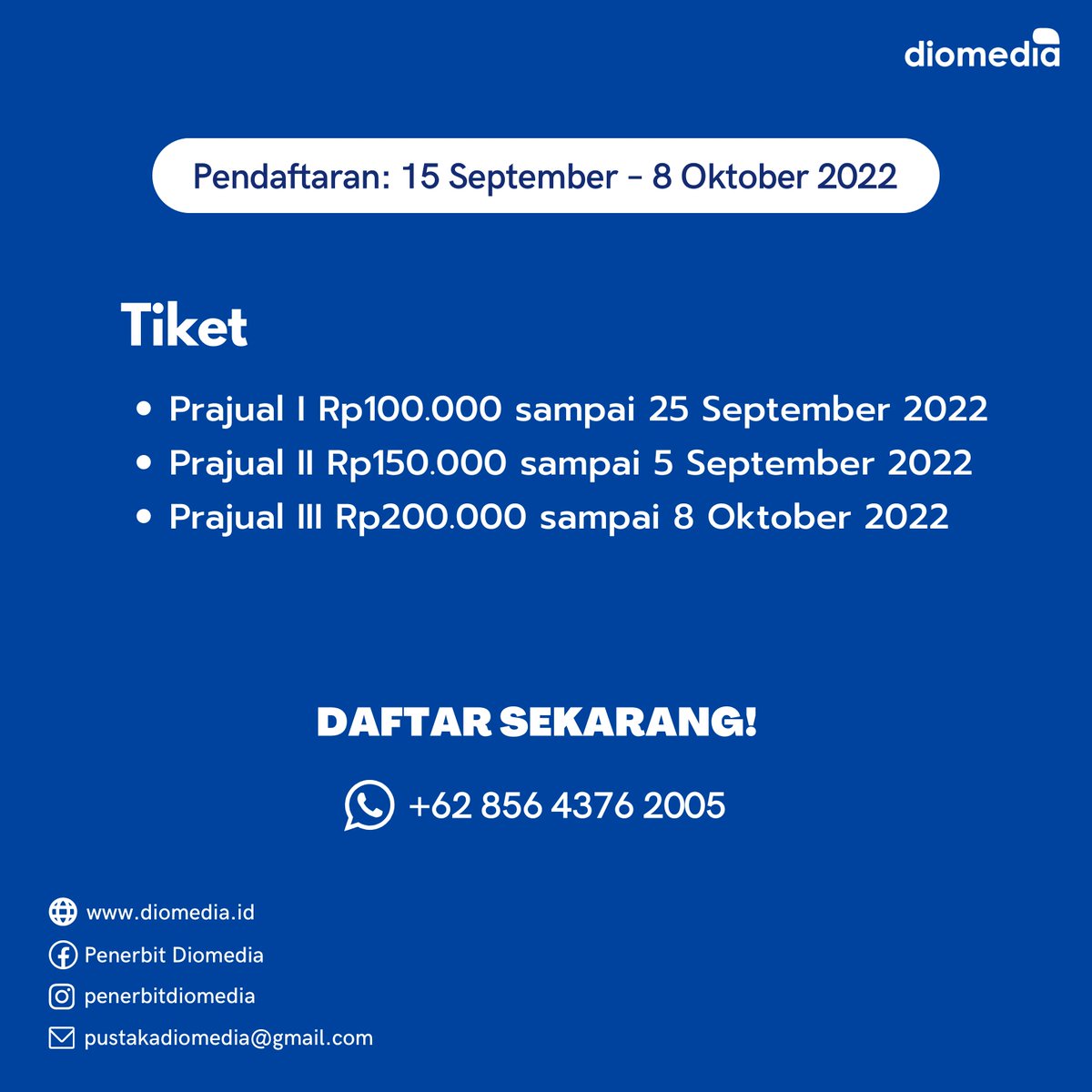 dio_media's tweet photo. Saatnya menulis sosok inspiratif bersama Haidar Musyafa https://t.co/l9AXuxu906