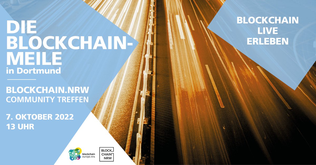 #Blockchain solution providers, users, interested people and politicians will meet on 07.10. in Dortmund to discuss what is going on in the #NRW blockchain scene and to advance the technology together. Be part of it: blockchain-europe.nrw/blockchain-nrw…
#BlockchainNRW