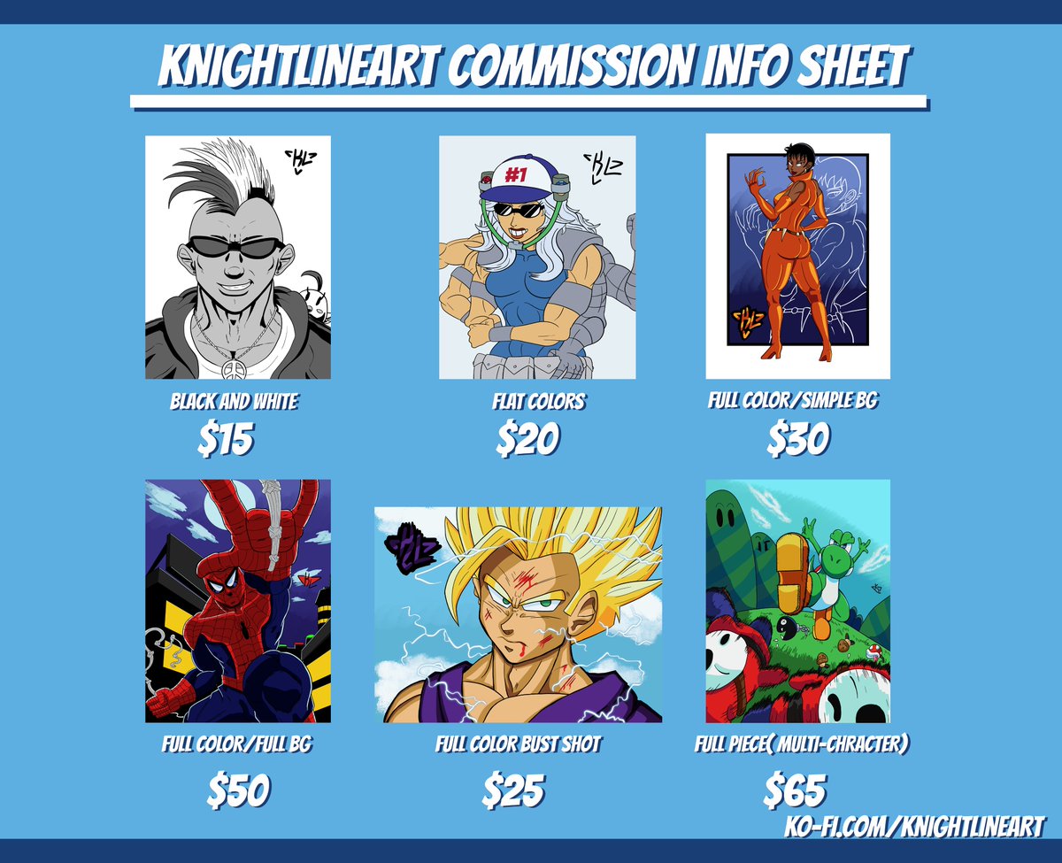 KnightLineArt's tweet image. NEW PINNED TWEET! Ko-Fi Info! Link and more examples below!