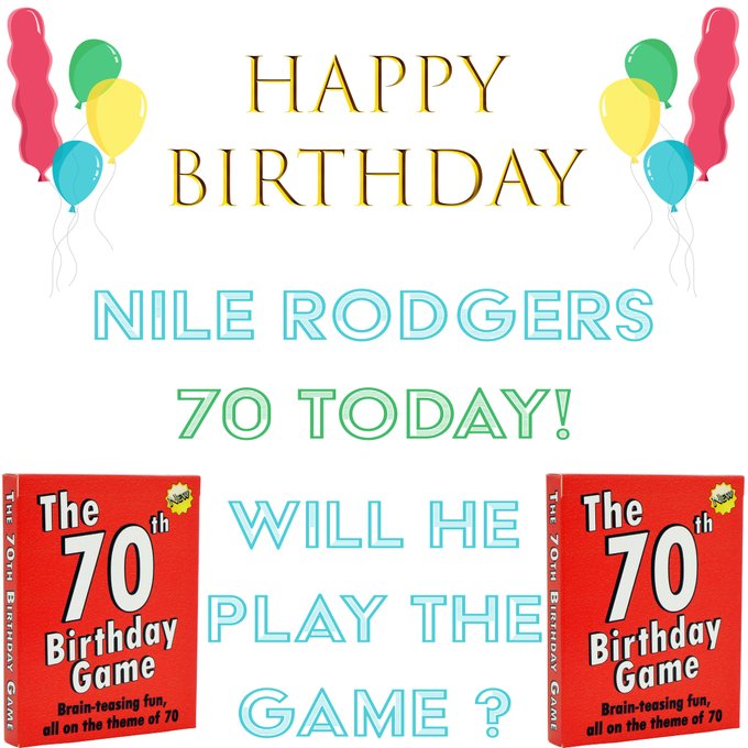 Happy birthday to the legendary musician Nile Rodgers  