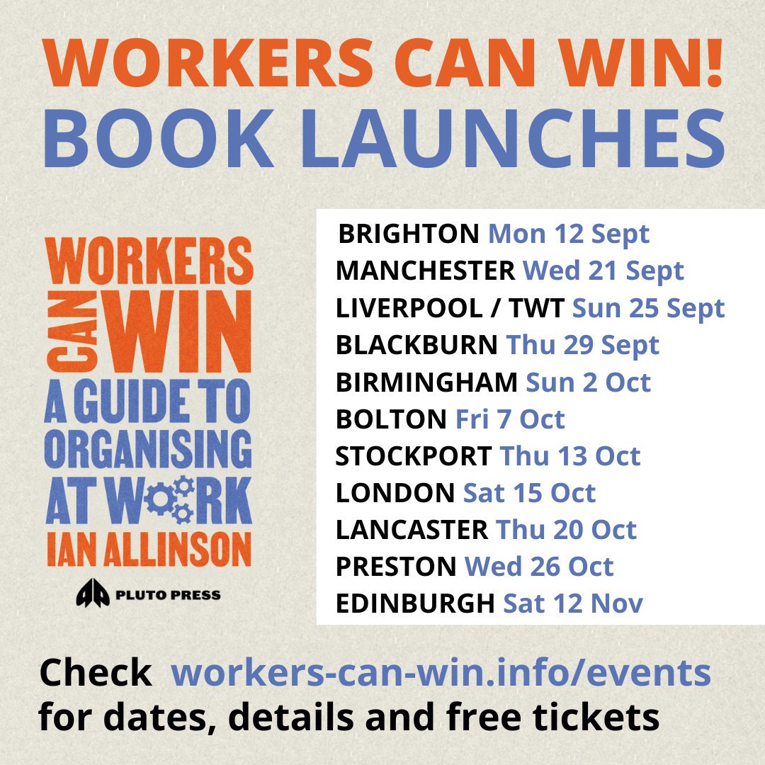 IanAllinson's tweet photo. Latest list of @WorkersCanWin book launches. For details, free tickets and more dates see https://t.co/cb2xjNVhnY https://t.co/iFya8Yw8tQ