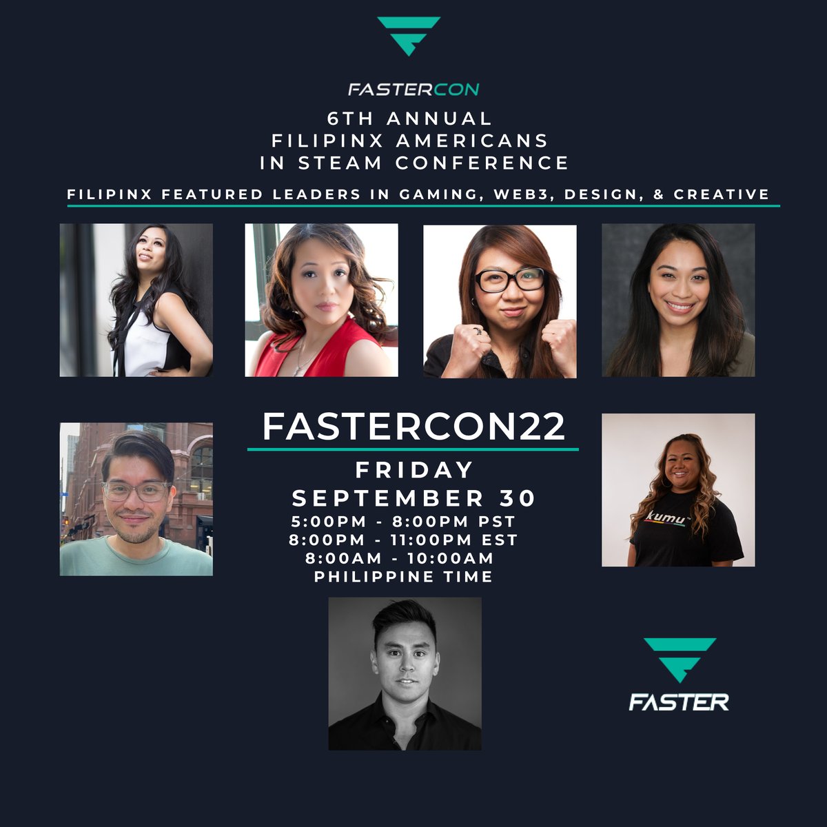 fastersteam's tweet image. So excited to for our 6th annual #FASTERCON22 #FilipinxAmericans in #STEAM #Science #Tech #Engineering #Arts &amp;amp; #Mathematics @fastersteam Conference celebrating #FAHM #FilipinxAmericanHXStoryMonth #web3 #gaming #creative #design #entertainment  
faster-steam.org #Filipino
