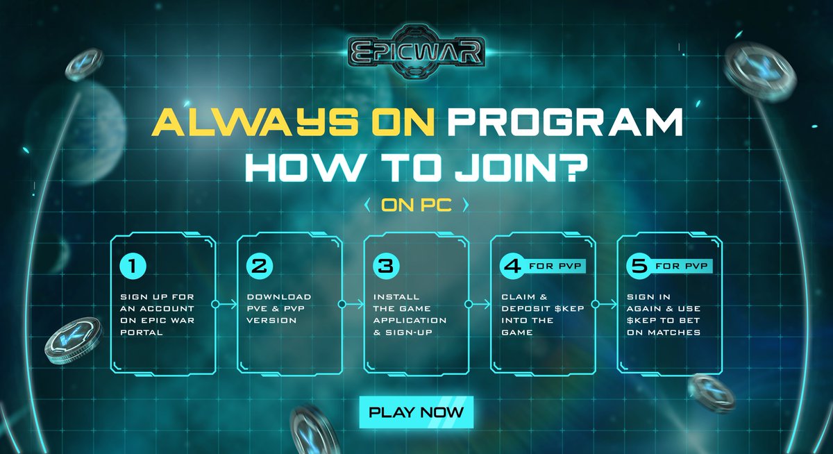 the_epic_war's tweet photo. 5 steps to join Epic War battlefield
You don't have any PC? Gotcha!
Download PvE version on mobile:
👉 IOS: https://t.co/KbXqZC4mlw
👉 Android: https://t.co/GxfmGBJkxu
Detail Guideline: https://t.co/cJn9R1pxYz
Have funs!
#EpicWar #F2P2E #Epiceros https://t.co/bbjylj4lWc