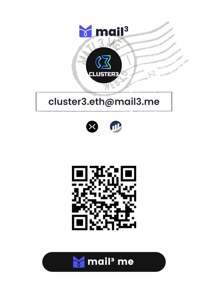 cluster3_official on Twitter "We are pleased to announce that we are now on mail3dao and own