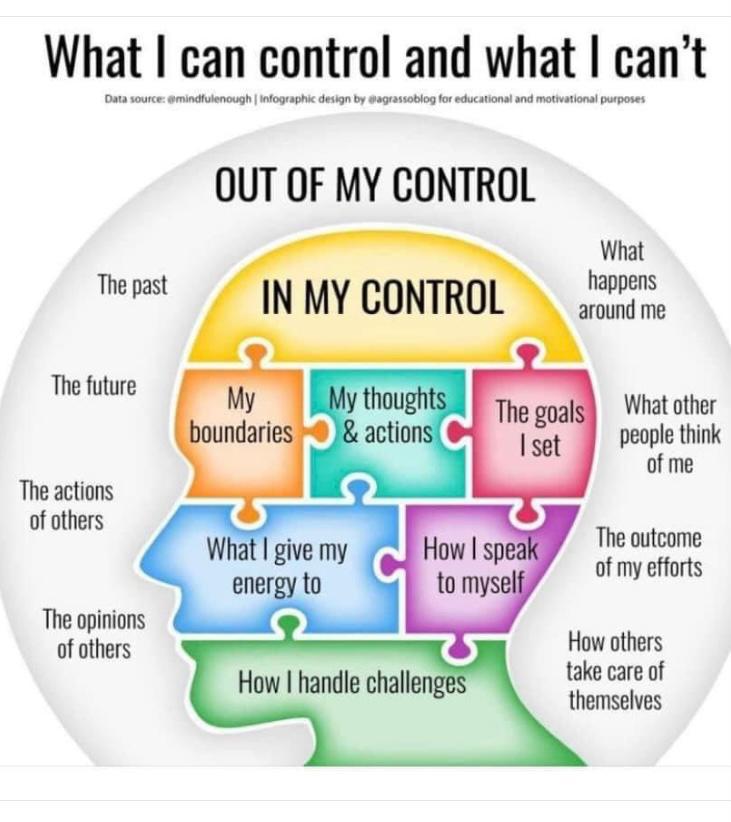 Reggaejammin_ja's tweet photo. A diagram of what I can control/ what I can't #protectyourinnerpeace https://t.co/cyFrwqKUcR