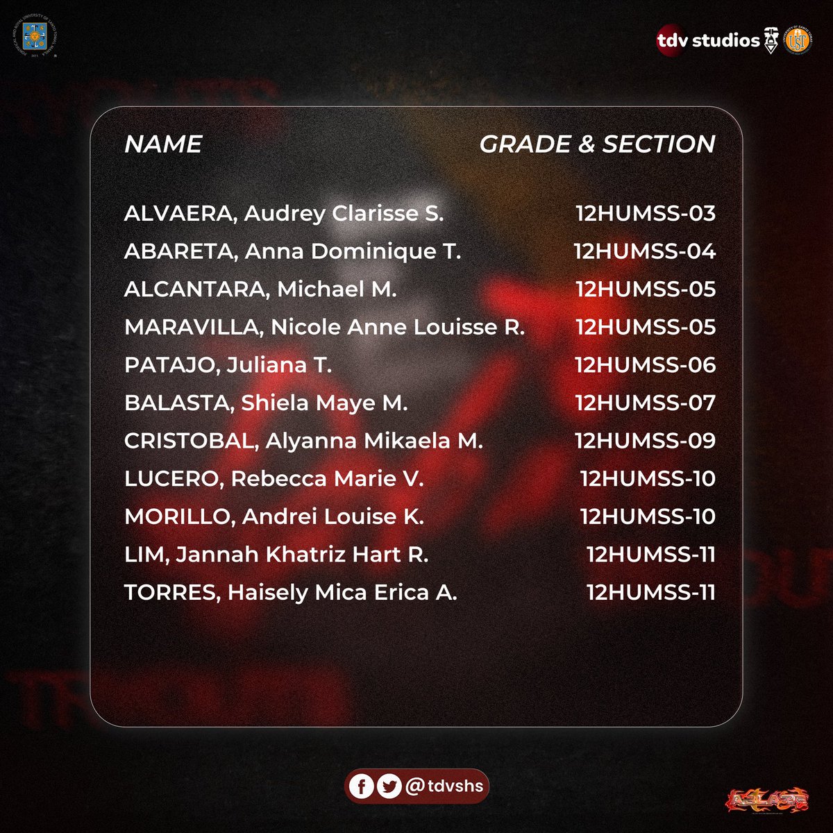 tdvshs's tweet image. Typography by Ma. Andrea German and Jaycee Padilla

#SetTheMotion
#HowToGetIntoDebate
#AreYouReadyForIt
#UnleashAndAblaze
#AlightWithSeniorHigh
#AblazingTheNextLevel