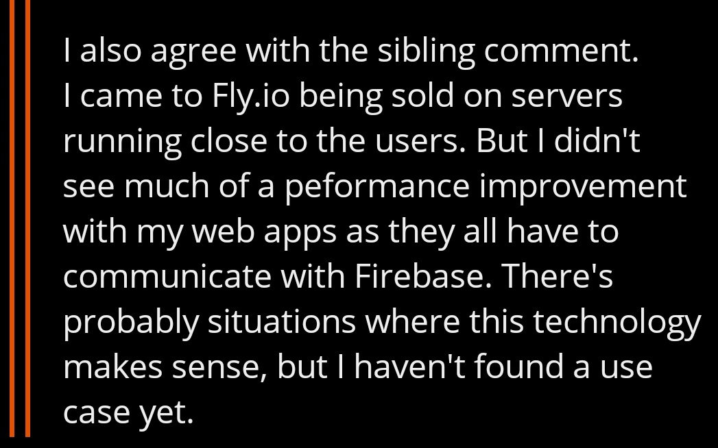 Sums up fly io