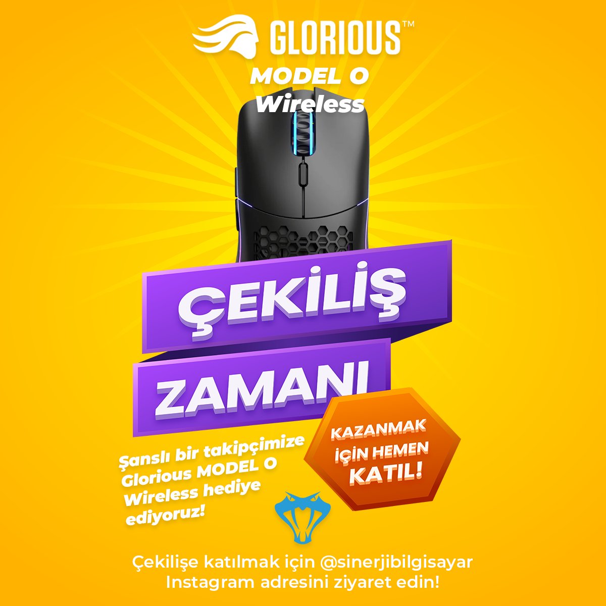 🎉 SİNERJİ BİLGİSAYAR'da çekiliş zamanı! Şanslı bir takipçimize segmentinin en sevilen ürünlerinden biri olan "GLORIOUS MODEL O WIRELESS" modelini hediye ediyoruz! 🎉

❗ Çekilişe katılmak ve detaylı bilgi almak için SİNERJİ BİLGİSAYAR Instagram adresiniz ziyaret edin ❗