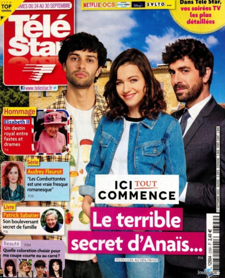 Salinascinthia4's tweet photo. En couverture et article de Télé Star  avec @agustingaliana et @SassoustJ https://t.co/J5rHtQjOhd