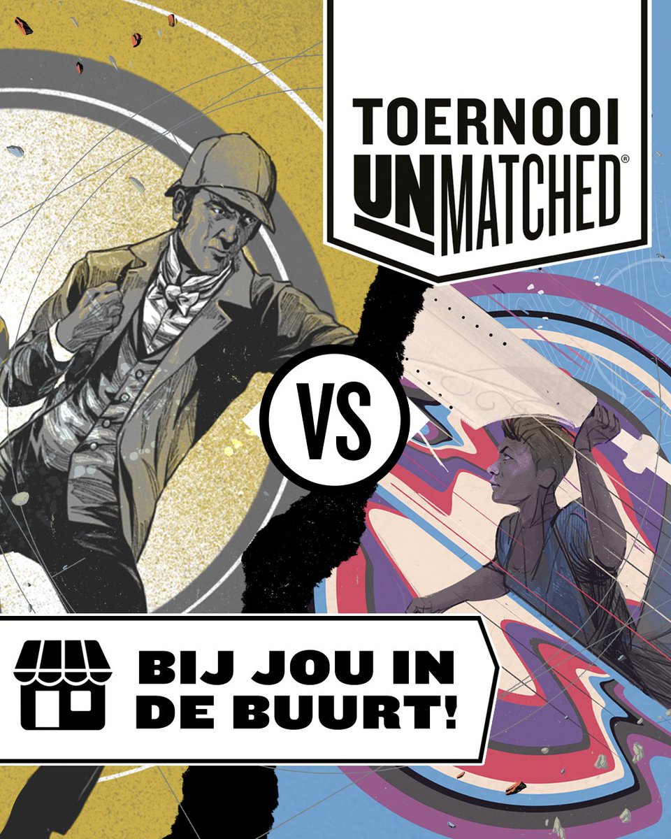 white_goblin's tweet photo. UNMATCHED toernooi: de hele maand oktober zijn er voorrondes in Nederland en België. De finale staat gepland op het Spellenspektakel. Iedere voorronde levert 1 finalist af. https://t.co/fV2zFIQawf https://t.co/r92XB3o7fL