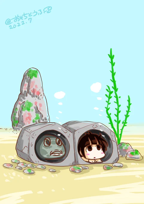 #どこかの誰かに刺さればそれで良い タグを拝借して、ひなみちゃん色々まとめ今日はお天気が悪いので、おうちでジョーフィッシュ気分のひなみちゃんです。。(((*'-`)#イラスト #こども #海 #お花 