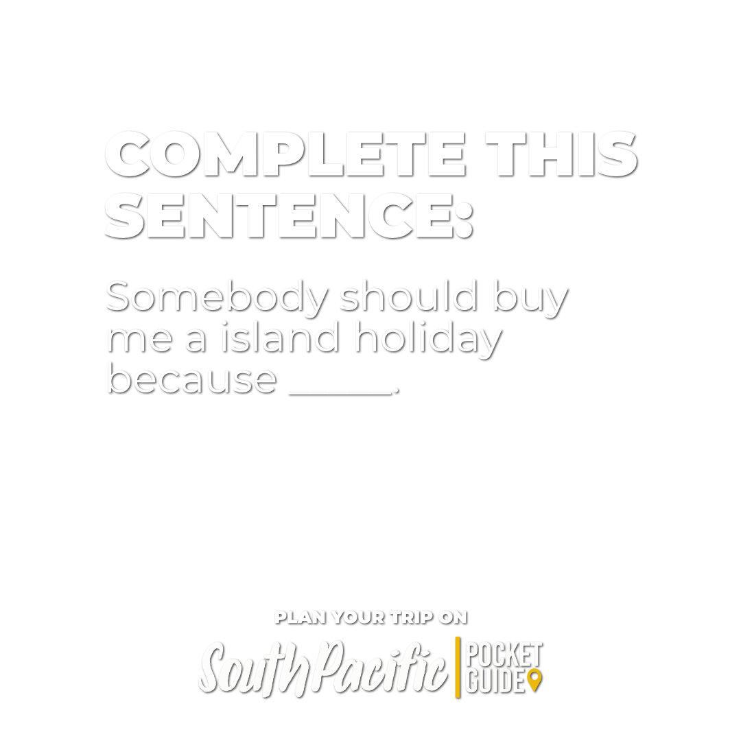 SPPocketGuide's tweet image. ✍️ Fill in the BLANK: 
Ours is because we really really really want it!
#southpacificpocketguide #pacific #polynesia #tavelingsoul #paradise #beachlife #beautiful #paradiseisland #pacificislands #travel #dreamdestinations #island #pacificocean #oceania