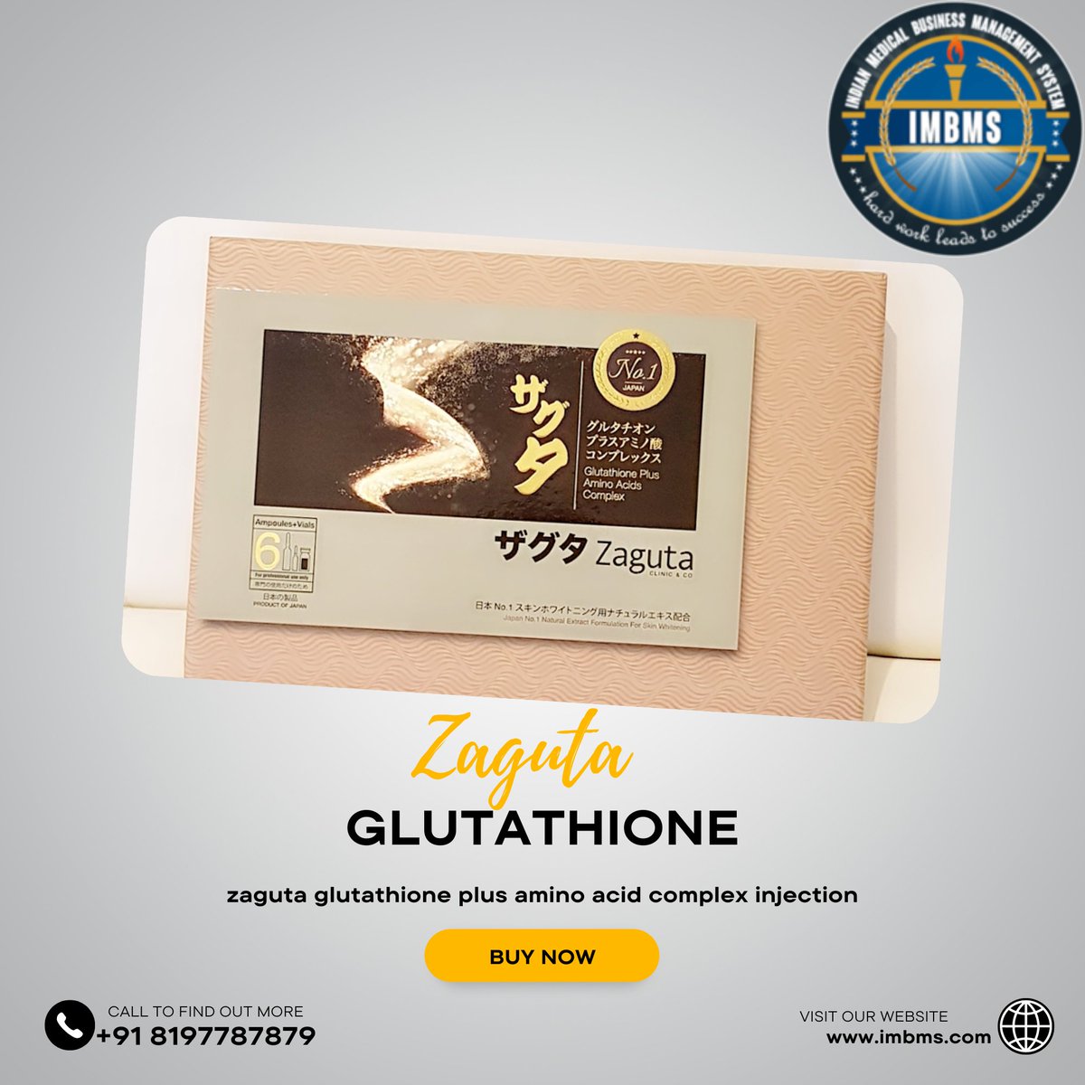 zaguta glutathione Zaguta 2 Glutathione Plus Amino Acids Complex Injection – 900,000 mg  Whitening, Detox & Anti-Aging (6 Sessions) main image 0