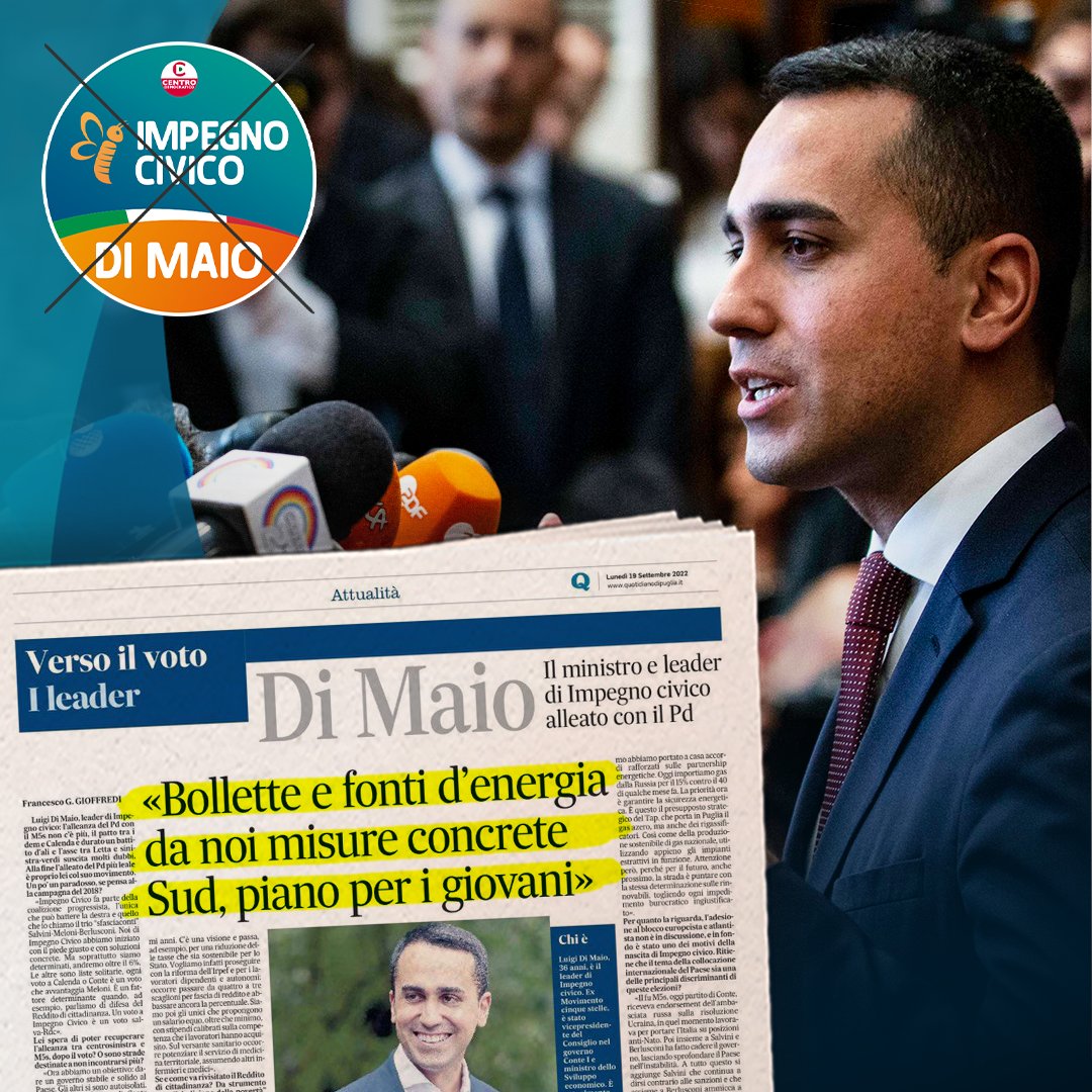 Impegno Civico (@impegno_civico) on Twitter photo Leggi l'intervista del nostro <a href="/luigidimaio/">Luigi Di Maio</a> a Quotidiano di Puglia 👇 facebook.com/impegnocivicoi… Leggi l'intervista del nostro <a href="/luigidimaio/">Luigi Di Maio</a> a Quotidiano di Puglia 👇 facebook.com/impegnocivicoi…