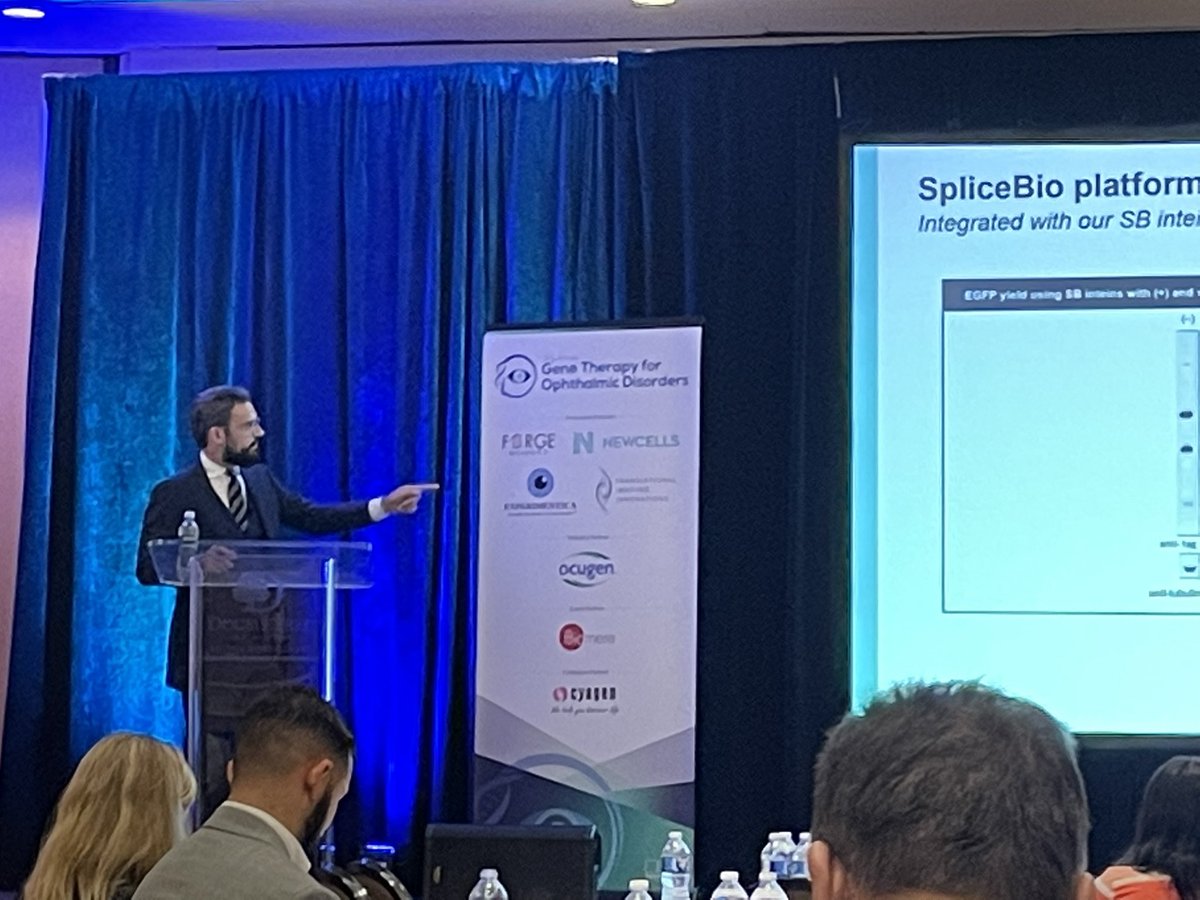 SpliceBioHQ's tweet photo. 🎙💡 Our CEO Miquel Vila and CBO Gerard Caelles invited as speakers to the Annual Gene Therapy for Ophthalmic Disorders in Boston to present the company and our fundraising case study! #genetherapy #proteinsplicing #inteins #rarediseases https://t.co/grtG8GYGgm
