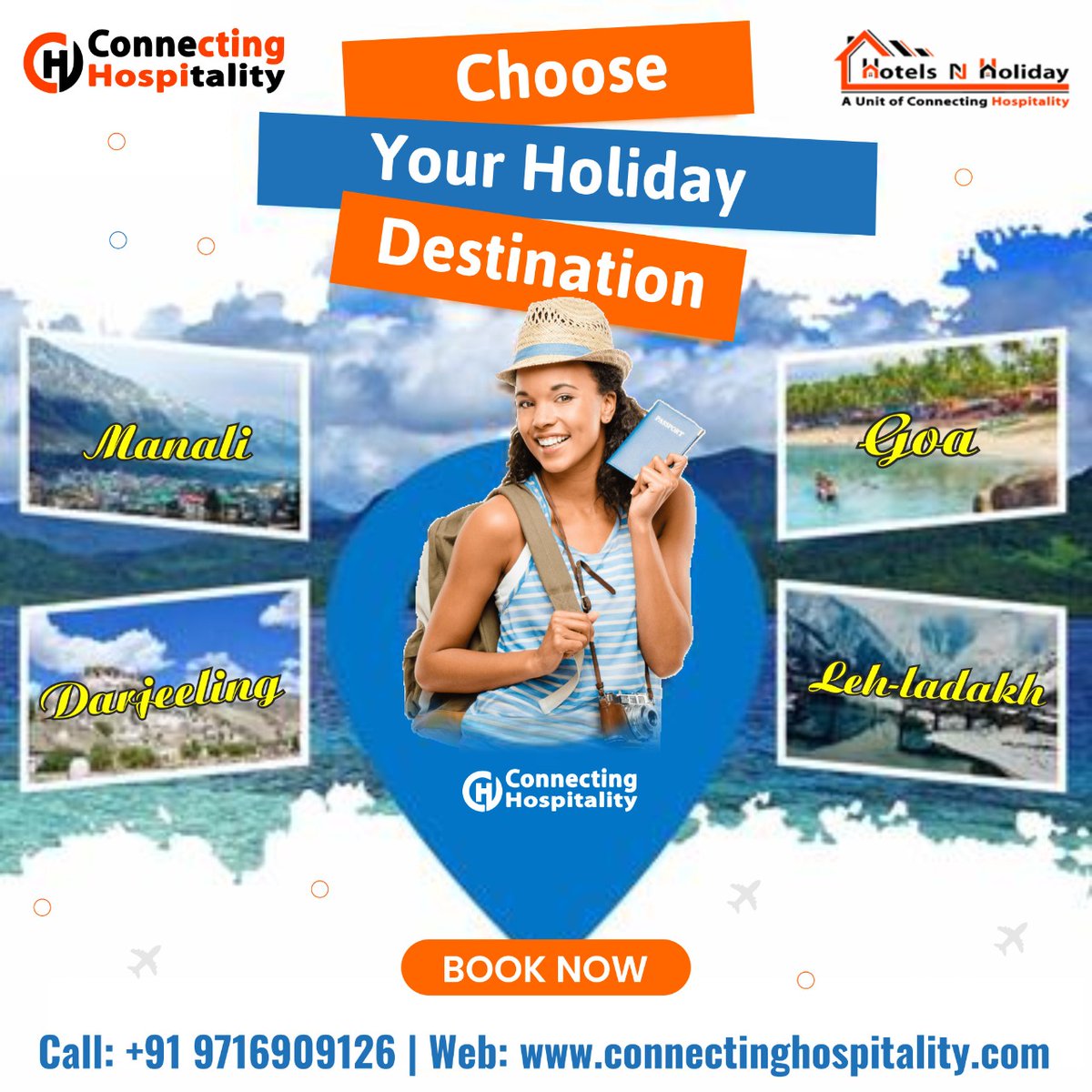 ConnectingHosp1's tweet photo. 👉🏻Choose Your Holiday Destination 
-----
✅ Manali
✅ Darjeeling
✅ Goa
✅ Leh-ladakh
-
Contact: 👇
Call: +91 9716909126 
Email us: connectinghospitality@gmail.com
https://t.co/Le20HRRWrn 
.
#connectinghospitality #beautiful #goa #manali #darjeeling #lehladakh #booking #dream https://t.co/QKgYebw3M6
