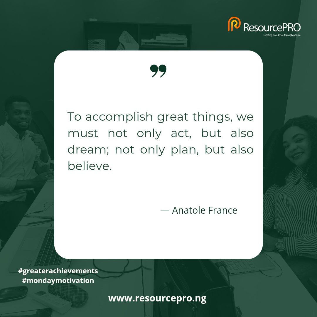 ResourcePRO's tweet photo. In this new week, even as you plan and act, dare to dream and believe in your actions.

This is a blueprint towards achieving greater things!

Enjoy a splendid week!

#mondaymotivation #resourcepro #greaterachievements https://t.co/98hkczT9H3
