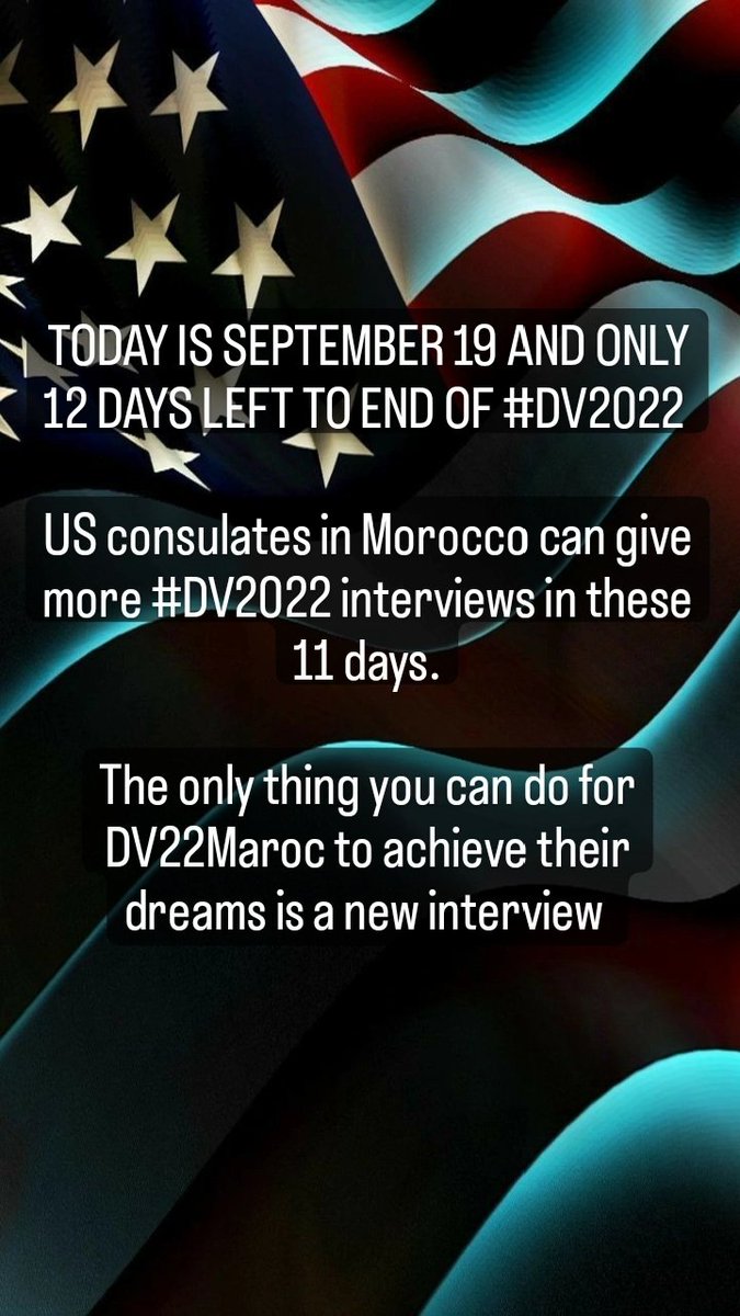 <a href="/Dv22Maroc/">DV Lottry Maroc 2022 ,2023 et 2024</a> 
<a href="/USEmbMorocco/">U.S. Embassy Morocco</a> 
#MoreInterviewsFor 🇲🇦