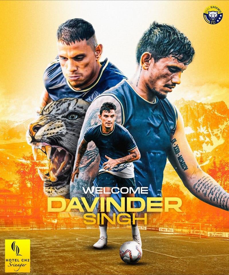 Davinder32's tweet photo. There's a saying, "If it doesn't challenge you, it won't change you.” And here I'm all SET and READY to devote myself to a new challenge at @realkashmir_fc I'm thankful to God, my family, my agents and all well-wishers for constantly supporting and encouraging me to be the best https://t.co/rj9ZjoqXoJ