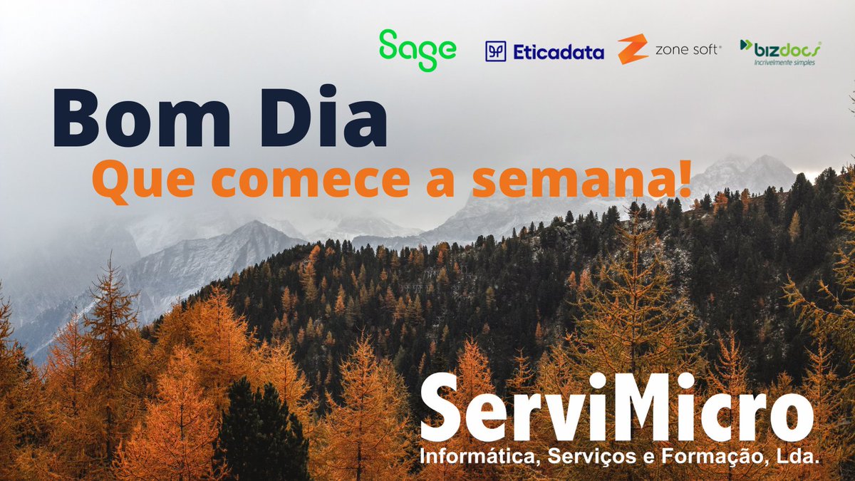 servimicro's tweet photo. A Servimicro deseja a todos os seu colaboradores, clientes e parceiros uma Boa Semana 📈😃
#servimicro #software #semana #segunda #sage #eticadata #zonesoft #bizdocs #marketing #marketingdigital #digitalização https://t.co/cWWn3r0edc