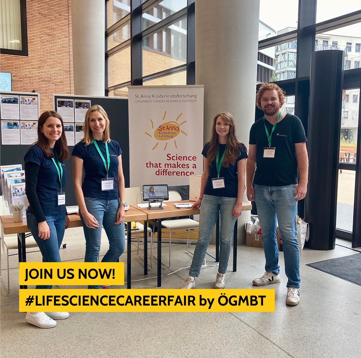St. Anna Children's Cancer Research Institute CCRI (@stanna_ccri) on Twitter photo 👉 Join us NOW at the #LifeScienceCareerFair by <a href="/ogmbt_ylsa/">ÖGMBT-Young Life Scientists Austria</a>. Meet us at booth “P” at Vienna Biocenter / UBB and get to know how to create your career path with us! 🏅 👉 Join us NOW at the #LifeScienceCareerFair by <a href="/ogmbt_ylsa/">ÖGMBT-Young Life Scientists Austria</a>. Meet us at booth “P” at Vienna Biocenter / UBB and get to know how to create your career path with us! 🏅