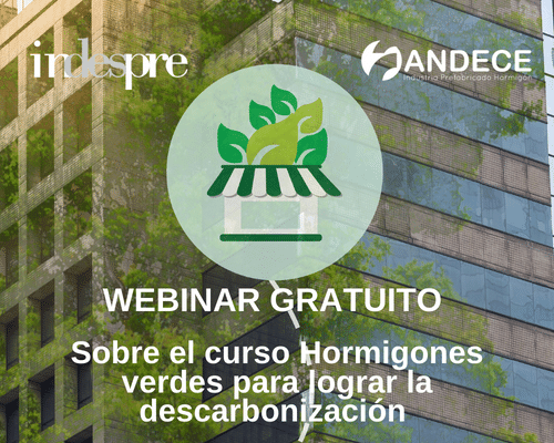📌Asiste el miércoles al Webinar Gratuito sobre el Curso "Hormigones Verdes para la descarbonización" en colaboración con ANDECE
👍REGÍSTRATE AQUÍ: us02web.zoom.us/webinar/regist…
Fecha: Miércoles 21 de septiembre
Hora: 16h30

#indespre #indespreformacion #andece #descarbonizacion